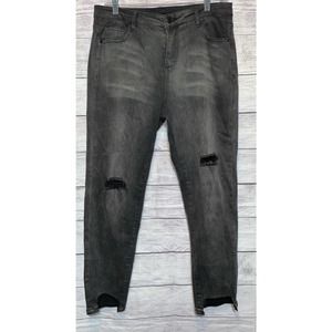 Distressed Knee and Ankle Jeans- Size 31